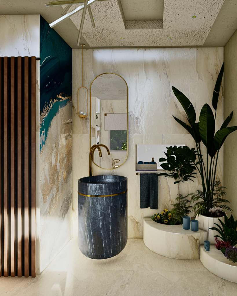 Lavabo blue marble