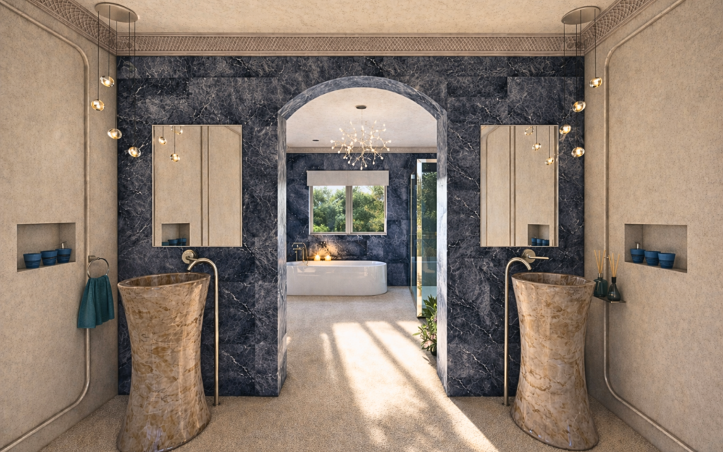 bath luxury blue savoia