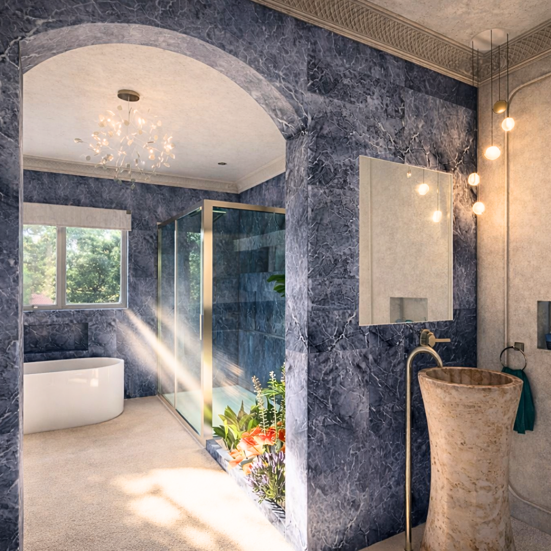 bath blue savoia luxury