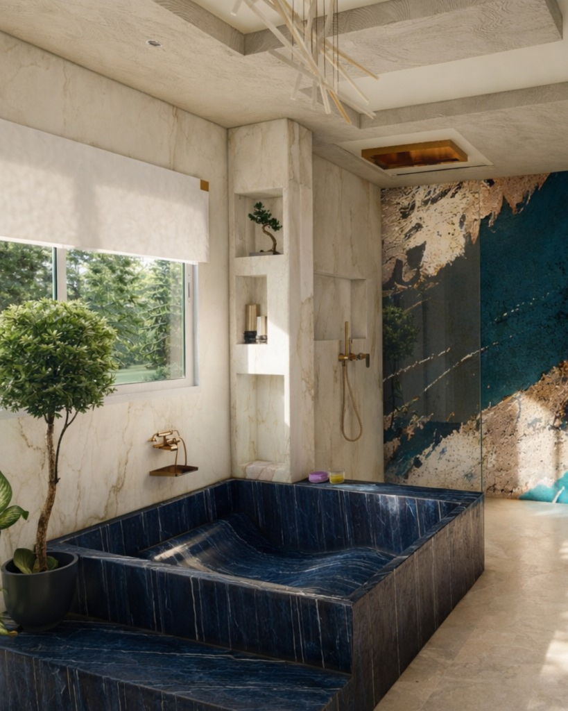 vasca lusso blu lapis