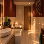 Bagno con illuminazione calda