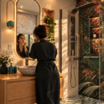 Bagno di lusso al tramonto