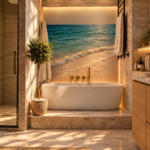 Oasi costiera nel bagno di lusso